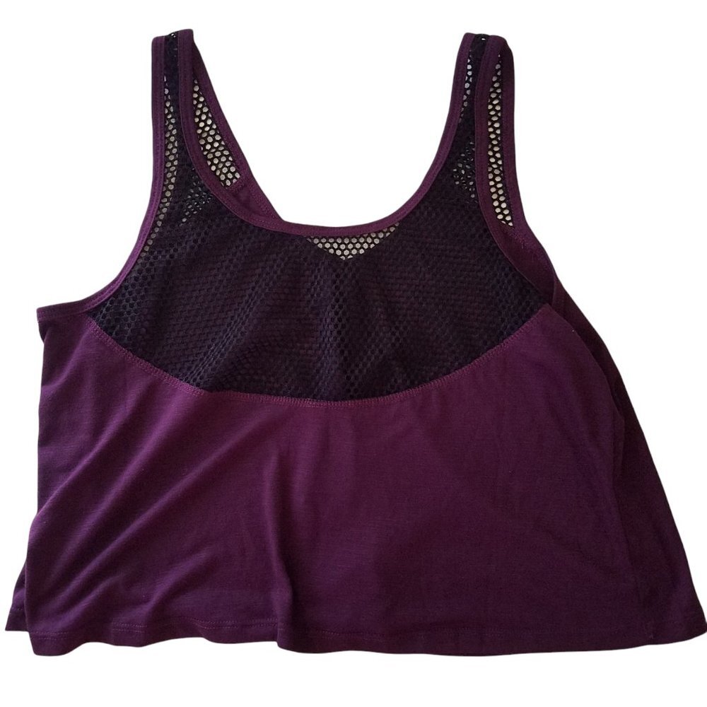 Adore Me Net Crop Top Tank workout Athletic Large